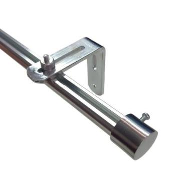 Imagem de Kit Varão Trilho Suisso Deslizante Wave 19 mm 2,0m Alumínio - KAZA104 