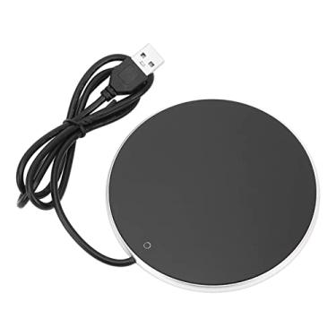 Imagem de Aquecedor de Caneca de café, Temperatura Constante de 55°C, Aquecedor de Vela USB Inteligente Com Luz Pequena e Tamanho da Palma da Mão, para Viagens de Escritório Em Casa