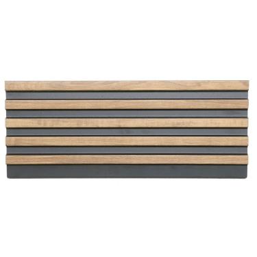 Imagem de Painel Ripado de Poliestireno 12,2 Cm X 1,2cm Metro Linear-gr02pr-bs - Barra 2,85ml - caixa com 2,85 Unidade - Black Marrom
