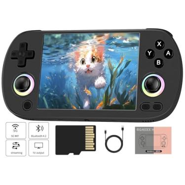 Imagem de RG40XX H Retro Handheld Game Console ,RG40XXH 4.0 Inch IPS Screen Linux System Built-in 64G TF Card 5488 Games Support HDMI TV Output 5G WiFi Bluetooth 4.2(Black)
