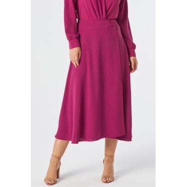 Imagem de Saia Midi PKS Transpassada Rosa Pink, M