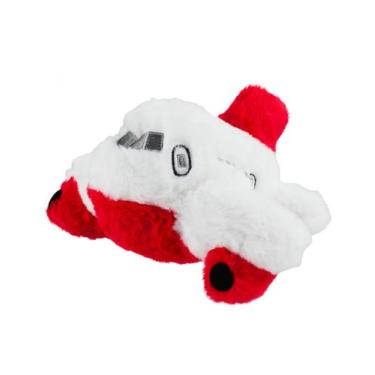 Imagem de Avião Branco Azul ou Branco Vermelho 28cm Pelúcia - Fofy Toys, Vermelh