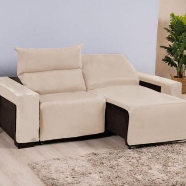 Imagem de Capa de sofá retrátil reclinável premium king 2 módulos assento de 2,4