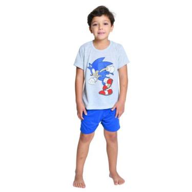 Imagem de Pijama Infantil Masculino Curto Verão Personagens  - Prikéta, Sonic, G