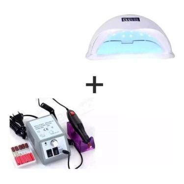 Imagem de Cabine Led Uv Sun 5 48w + Lixadeira Elétrica M2000 Bivolt - Mr Vendas,