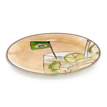 Imagem de Petisqueira de vidro caipirinha e bandeira prato raso 18 cm - Loja Bor