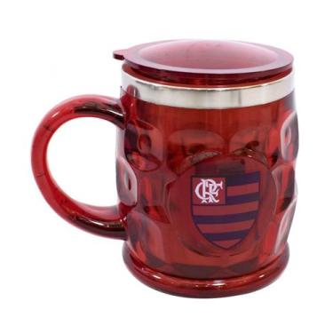 Imagem de Caneca Térmica Com Tampa 500ml Flamengo - mileno