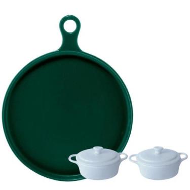 Imagem de Conjunto Petisqueira para Patês, Frios, Com 3 Peças - Percelana WOLFF.