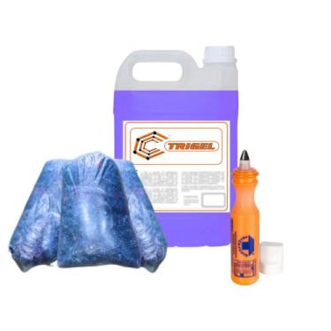 Imagem de Estopa Azul 2Kg. Marcador Industrial & Limpa Baú 5 Litros - Trigel, La