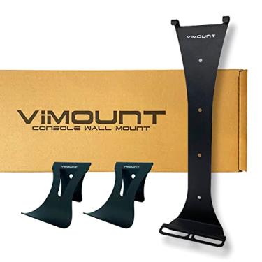 Imagem de ViMount Wall Mount Metal Holder Compatible with PlayStation 5 Disc and PS5 Digital with 2X Holders Compatible with DualSense Gamepads in Black Color