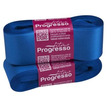 Imagem de FITA DE CETIM SIMPLES CF009 38MMx10M PROGRESSO, COR 214 AZUL ROYAL