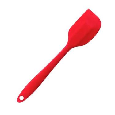 Imagem de Espátula Colher Silicone Mexer Panela Cozinha Vermelha 28cm - RT