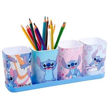 Imagem de Porta Canetinhas e Lápis Infantil Estampado Lilo Stitch - Plasútil