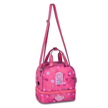 Imagem de Lancheira Térmica Tsum Tsum Stitch Juvenil Escolar Meninas, Rosa