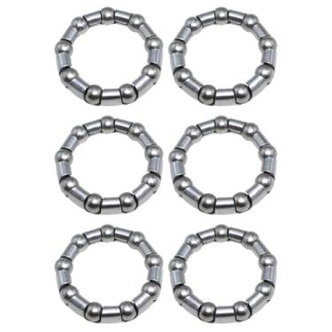 Imagem de Bxian 6 peças de rolamentos de manivela de bicicleta, 5/40.6 cm x 9 esferas, acessórios de reparo de peças de mountain bike, retentor de rolamento de esferas de aço, adequado para mountain bike e