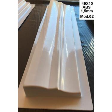Imagem de Fôrma Para Gesso 3d Moldura Sanca Roda Teto 49x10cm Abs 1,5 Molde para