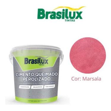 Imagem de Cimento queimado perolizado marsala 3kg brasilux