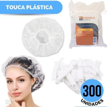 Imagem de 300 Toucas Plástica Descartável Banho Cabelo Sanfonada hotel Clínica S