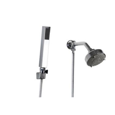 Imagem de Ducha Chuveiro ABS 5 Jatos com Ducha Manual Retangular Trava - AMG Met