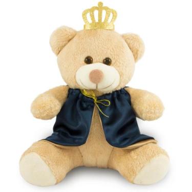 Imagem de Urso de Pelúcia Realeza 45cm Decoração de festas - Toybrink, Caramelo,