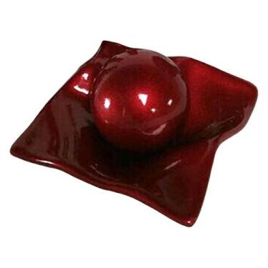 Imagem de Centro De Mesa Fruteira 1 Esfera Cerâmica Vermelha Brilhante - Retrofe