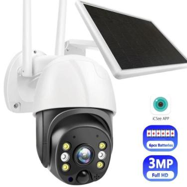 Imagem de Câmera Wi-Fi Sem Fio Com Bateria Solar Ip66 1080P Icsee - MD