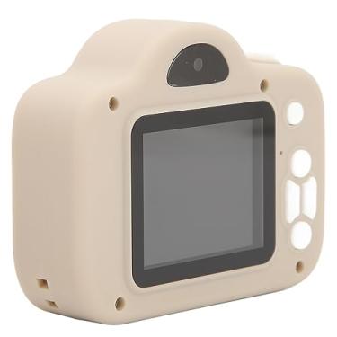 Imagem de Câmera Selfie Infantil, Câmera de Vídeo Digital Recarregável para Crianças, Jogo Divertido de Lente Dupla 1080P para Fotografia (Cinza)