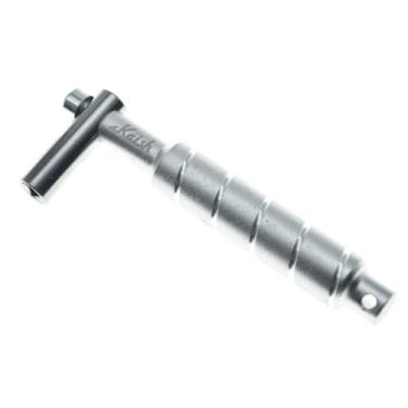 Imagem de KAISH Chave de afinação de bateria universal prateada com haste de aço para bateria acústica/eletrônica. Estilo L