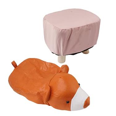 Imagem de Repousa-pés Pequeno, Repousa-pés de Madeira para Uma Vida Tranquila Com Almofada Acolchoada Macia de Animal Fofo Reduz o Atrito para o Quarto das Crianças (Urso)