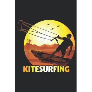 Imagem de Wind Kitesurfing and Kiteboarding Surfing waves Graphic Nice: Lined Journal Notebook To Do Schedule, Medium 6x9 Inches, 100 Pages, Printed Cover