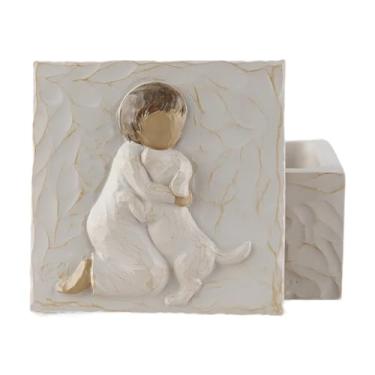 Imagem de Nishiyuenyi Urnas Memoriais para Animais de Estimação para Cães, Urna Funerária para a Perda de Um Gato, Urna de Resina para Animais de Estimação, Cão Engraçado