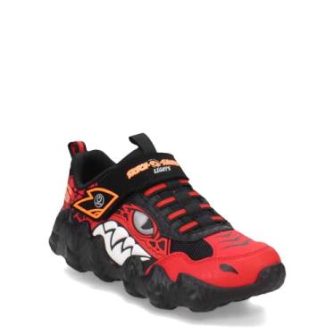 Imagem de Skechers Luzes Skech-o-Saurus para meninos, Vermelho/preto, 15