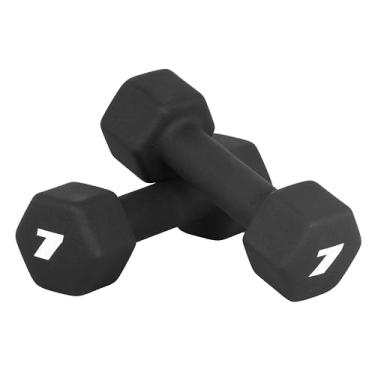 Imagem de CAP Barbell Pesos para halteres de neoprene, par de 3,2 kg, preto