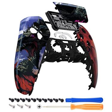 Imagem de eXtremeRate Roaring Dragon Touchpad Frontal Shell Compatível com Controlador PS5 BDM-010 BDM-020 BDM-030, Capa de Substituição DIY Personalizada Touch Pad Compatível com Controlador PS5