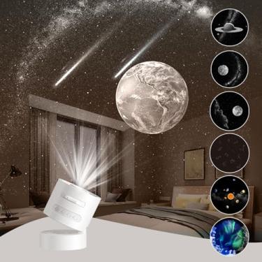 Imagem de Projetor Ultimate Star – Galaxy Night Light & Planetário | Céu estrelado real com Terra, Saturno, Lua, Constelações, Planetas e Aurora | Decoração de quarto para crianças e adultos | Presente perfeito