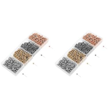 Imagem de 1600 Pinos de Cabeça Redonda Multicoloridos, Pinos de Cabeça de Pérola, Ferramenta de Marcação Fixa para Costura, Mapa Mundial, Placa de Cortiça, Marcação de Tecido