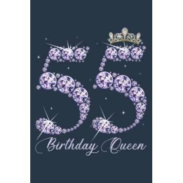 Imagem de Womens 55 Year Old Its My 55th Birthday Queen Diamond Heels Crown Family Pretty: Daily planner notebook, Journal notebook, Size format 6 x 9 inches pages