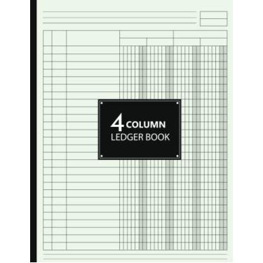 Imagem de 4 Column Ledger Book: Green Accounting Ledger Notebook For Small Business and Personal Finance