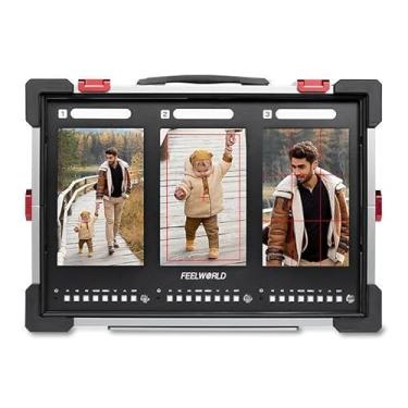 Imagem de FEELWORLD PS101 Triple 25.7 cm 1200x1920 Dispaly Vertical Monitor de bagagem de mão Alto Brilho 1000nit Capa protetora portátil