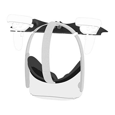 Imagem de Geekria VR Wall Mount Stand Compatible with Meta Quest 3/Quest Pro/Quest 2/Quest/Rift S/Valve Index/HTC Vive/HP Reverb G2/Playstation VR Game Accessories Storage Stand Hook Holder (Black)