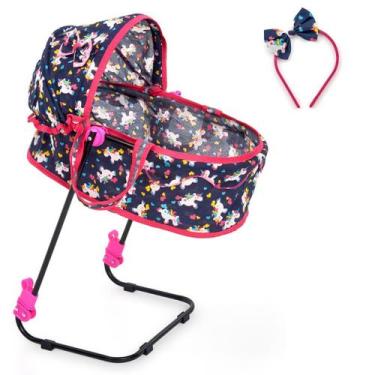 Imagem de Berço De Boneca Veneza 2 Em 1 Vira Bebê Conforto Reborn Com Tiara - SA