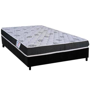 Imagem de Conjunto Box Viúva: Colchão Espuma Ortho D20 Comfortpedic + Base Crc Suede Black (128x188)