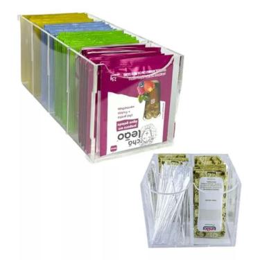 Imagem de Porta Chá + Porta Sachês Açucar C/ 4 Nichos Acrílico - CNC Sorocaba