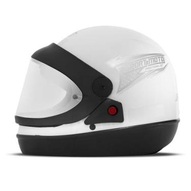 Imagem de Capacete Fechado Pro Tork Sport Moto Light Segurança Conforto, BRANCO,