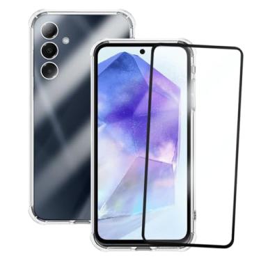 Imagem de Kit Capinha Capa Antiqueda Compatível com Samsung Galaxy A55 5G + Película de Vidro 3D