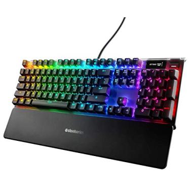 Imagem de SteelSeries Apex 7 – Teclado mecânico para jogos – OLED Smart Display – Interruptores marrons – Layout QWERTY americano (EUA)