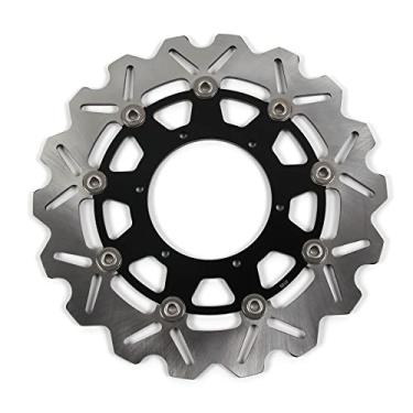 Imagem de 1 peça de rotor de disco de freio dianteiro flutuante compatível com BMW F650ST 97-01, G650GS 09-16 SERTAO 12-14, peças pretas de acessórios de motocicleta