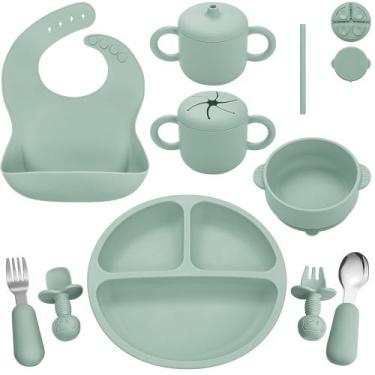 Imagem de Conjunto de Alimentação para Bebês Bufims de Silicone - com Ventosa, T