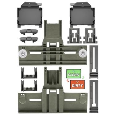 Imagem de S-Union [Pacote Com 13] Peças De Prateleira Superior Para Lava-Louças W10350375 Atualizadas E Caixa De Ajuste W10195372 W10195373 Para Peças De Lava-Louças Whirlpool Kenmore Wdt730Pahz0 Wdta50Sahz0