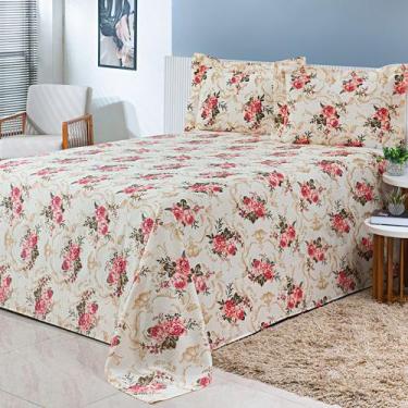 Imagem de Cobre Leito Colcha Casal King Piquet Tecido Algodão 2,80m x 2,40m 03 P